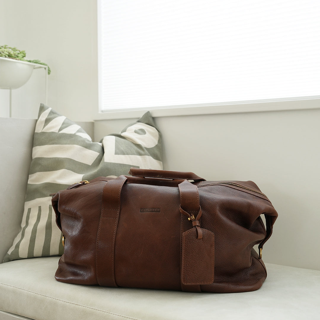 Weekender Leather Duffle Brown