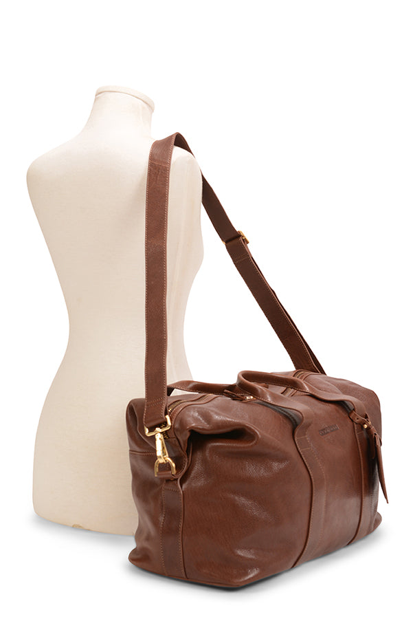 Weekender Leather Duffle Brown