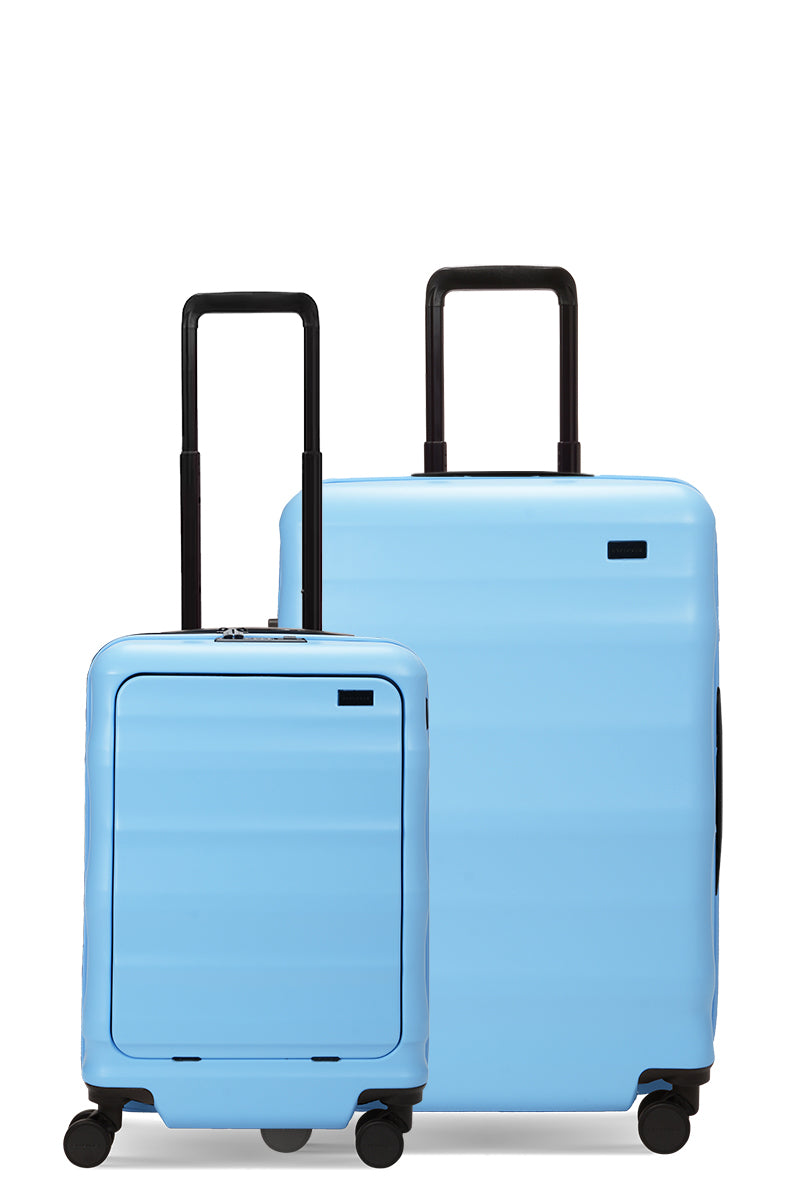 Luna-Air Front Access Carry-On & Medium Set Sky Blue