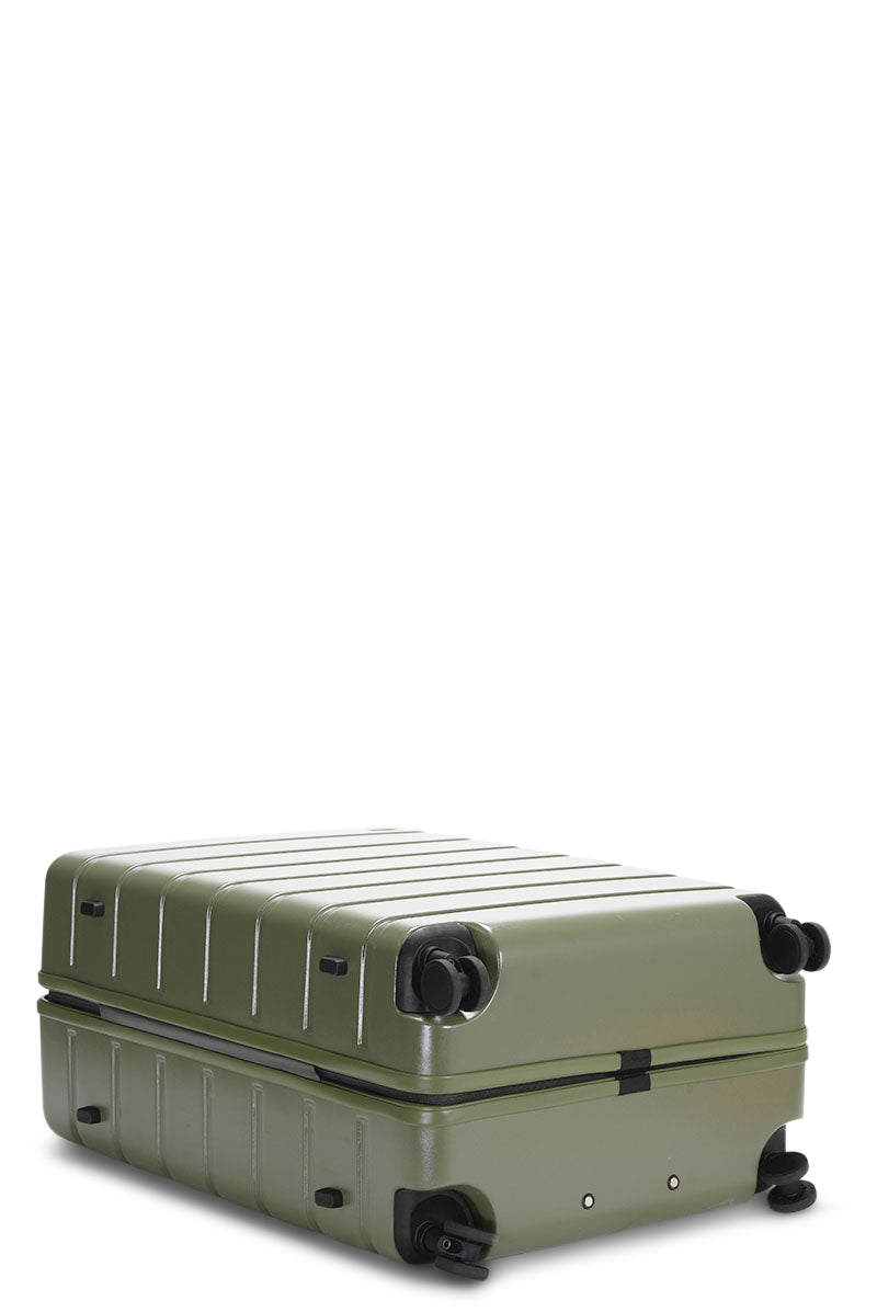 Explorer Arlo Pro Large Checked Suitcase in Evergreen