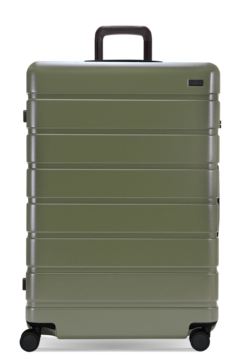 Explorer Arlo Pro Large Checked Suitcase in Evergreen